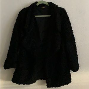 Black Faux Fur/Teddy coat